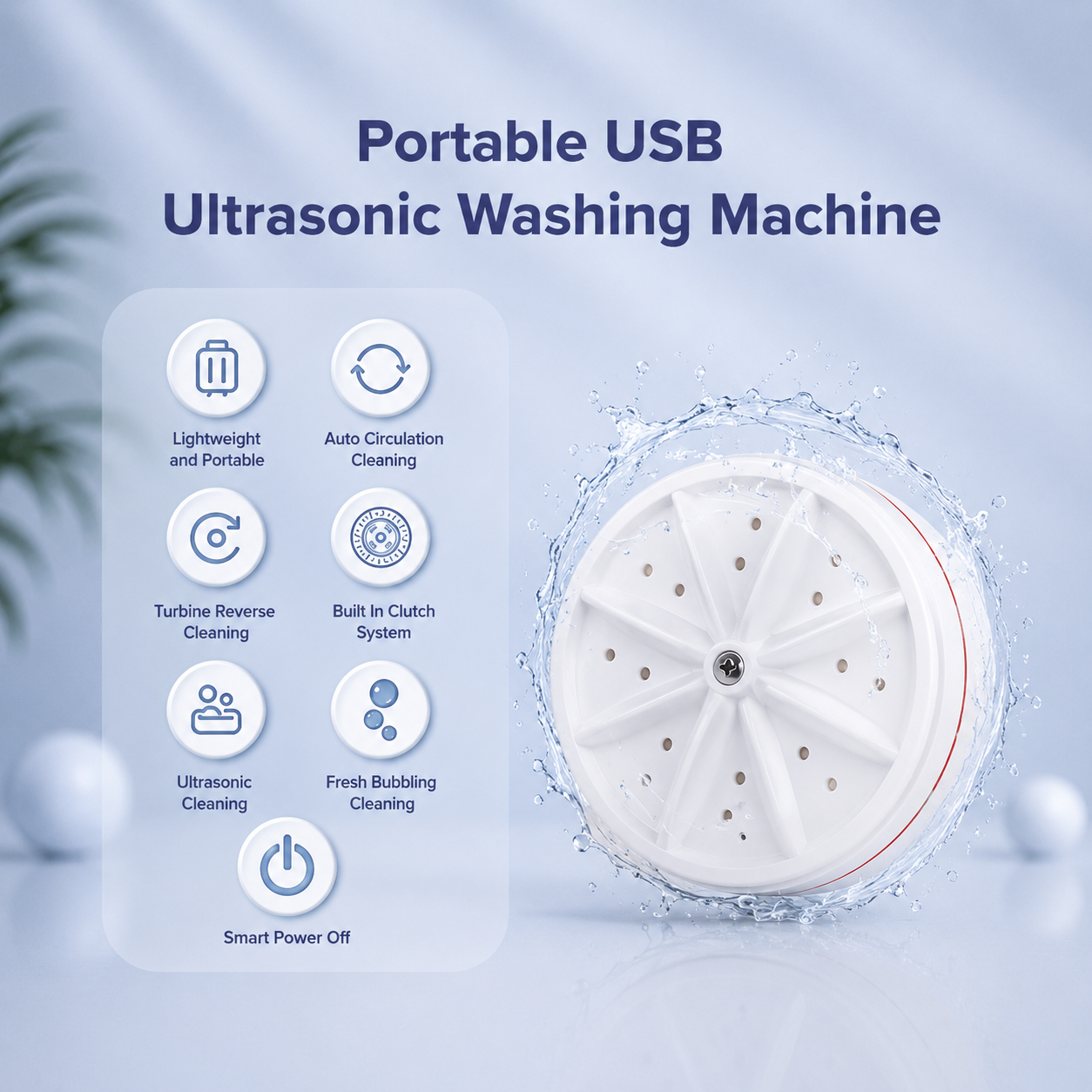 Portable Ultrasonic Washing Machine