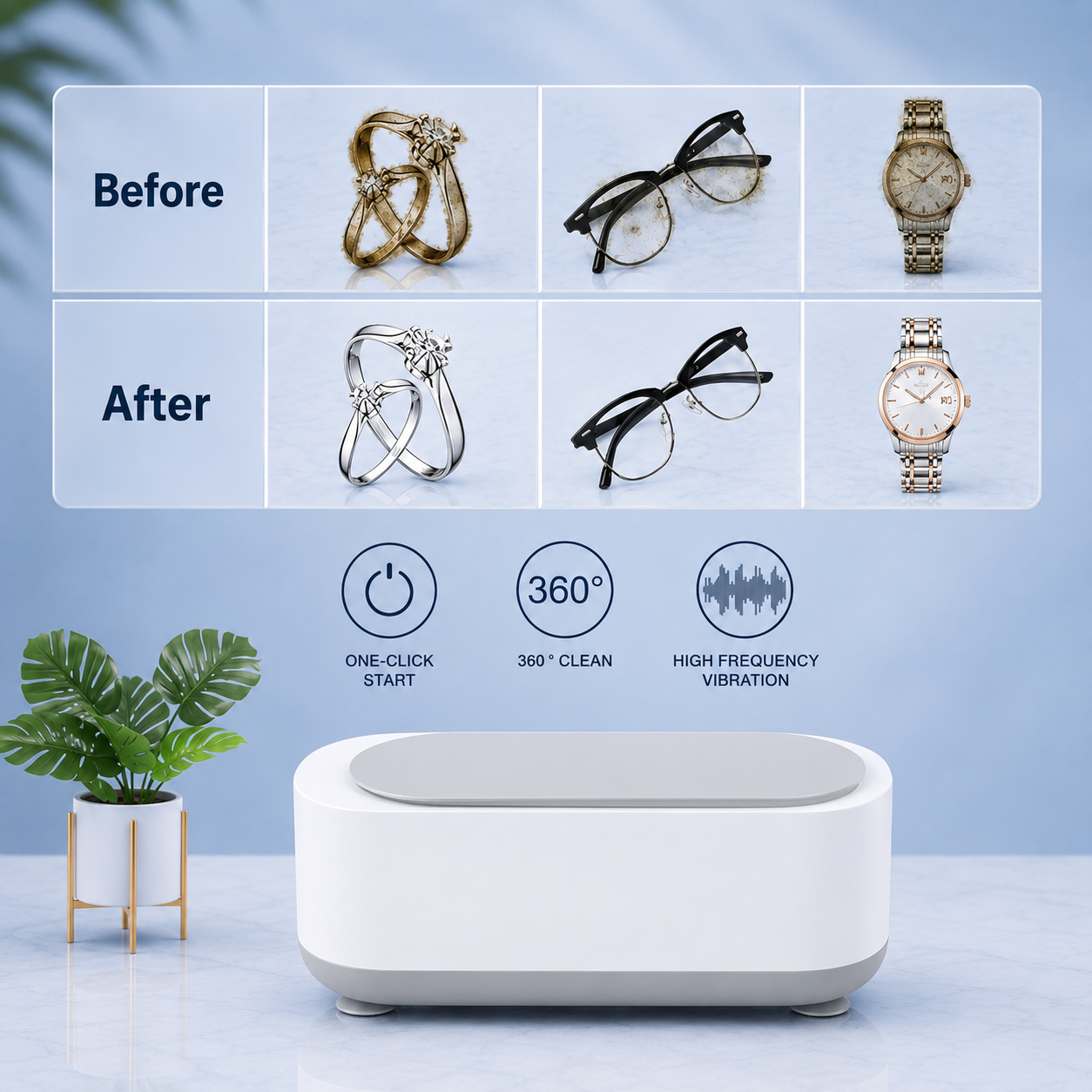 Portable Ultrasonic Jewellery Cleaner