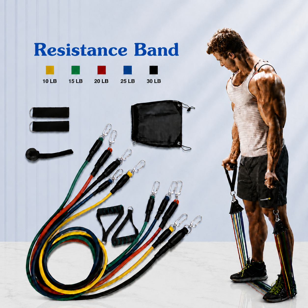11PCS Resistance Band Set