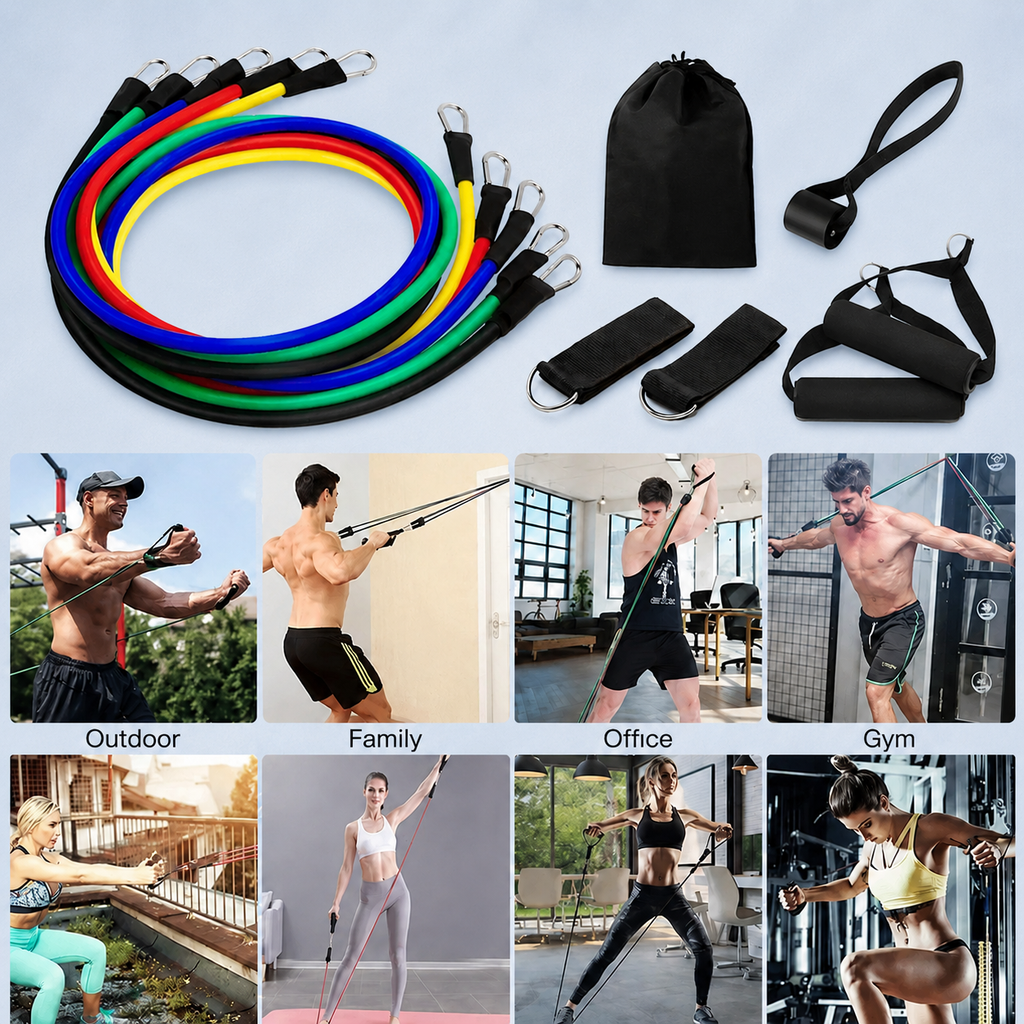 11PCS Resistance Band Set