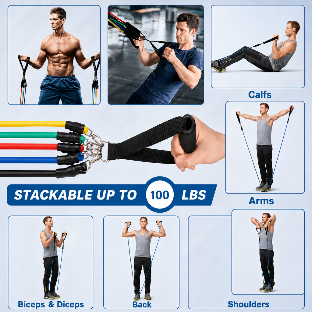 11PCS Resistance Band Set